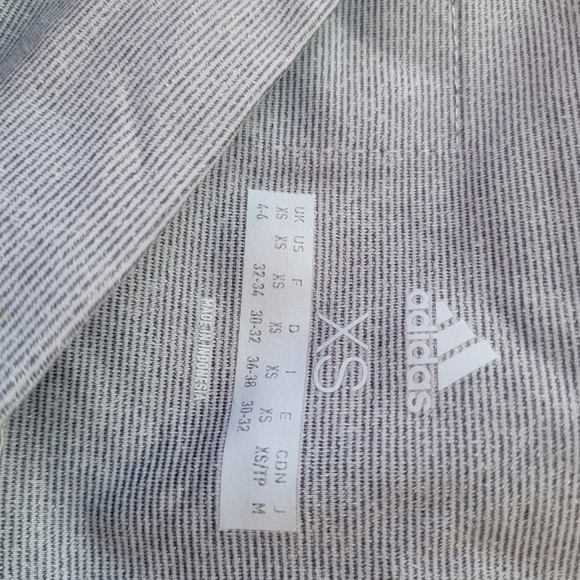 Adidas Black Workout Leggings with Grey Trim XS - Picture 4 of 4